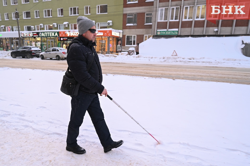 Интервью Сергея Палкина об ориентировке незрячих в городе.