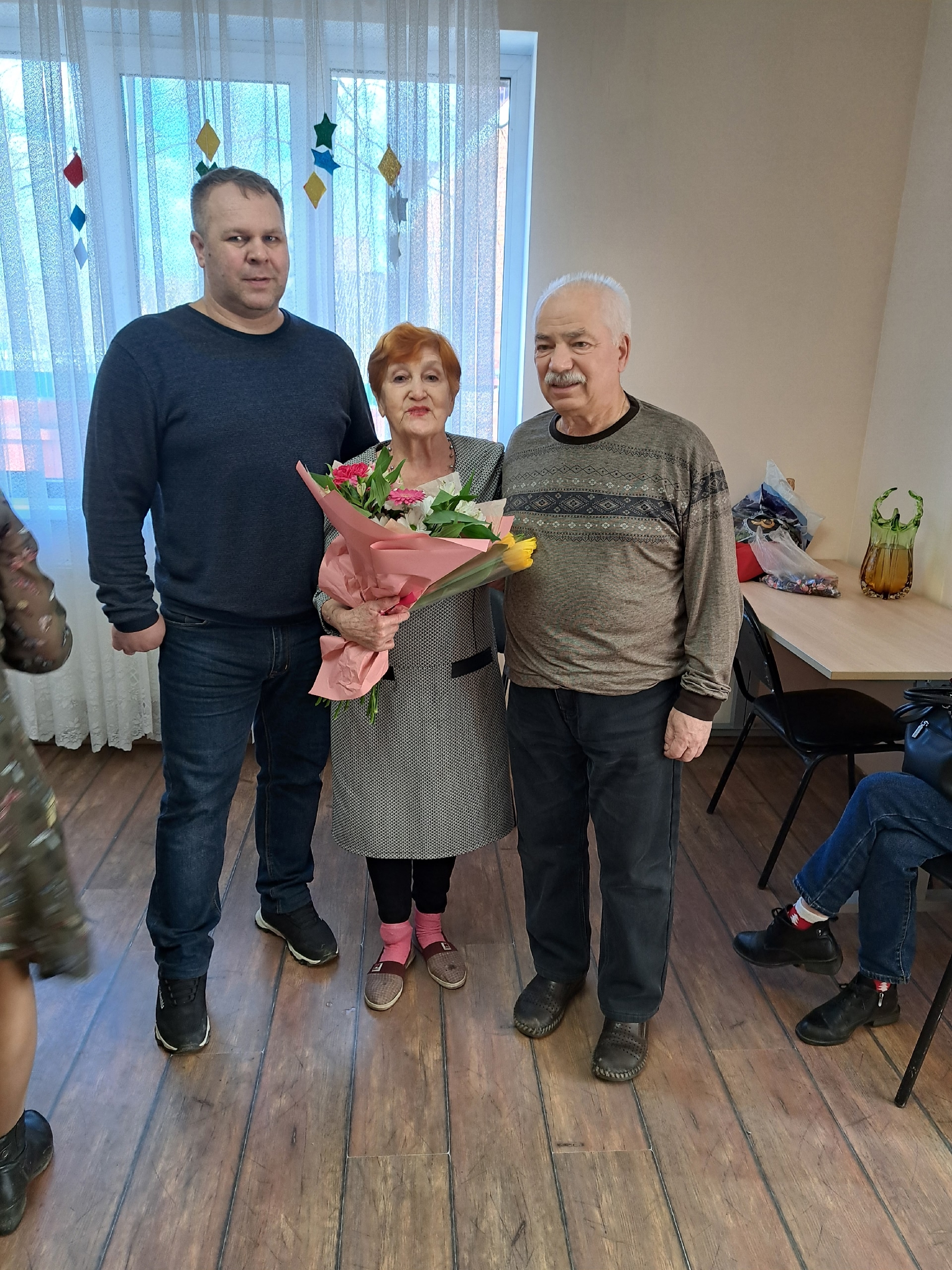 Валентина Марковна с председателем и заместителем председателя ВОС