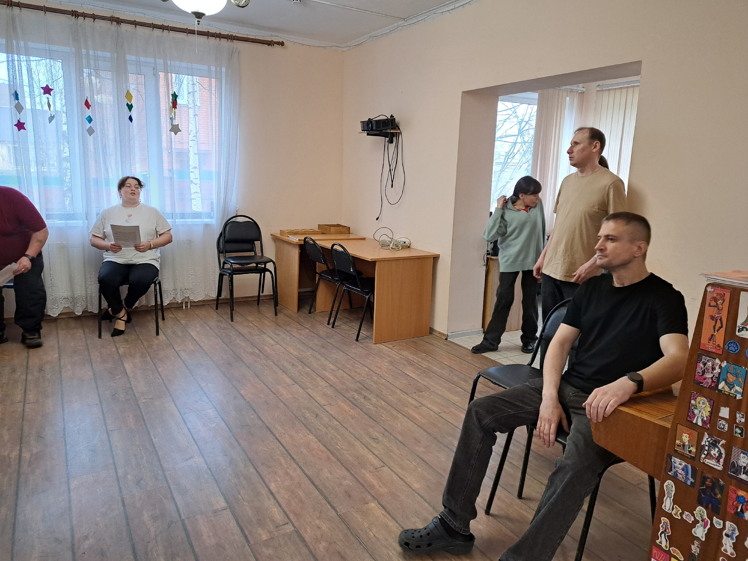 Репетиция к мероприятию, посвященному Дню Победы.